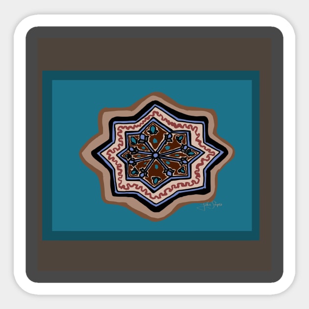 Eight-Sided Star Sticker by JSnipe